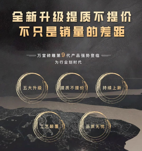 工藝顛覆，提質(zhì)不提價——萬堂磚雕第九代產(chǎn)品順利升級！