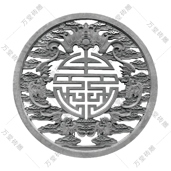 鏤空五福捧壽